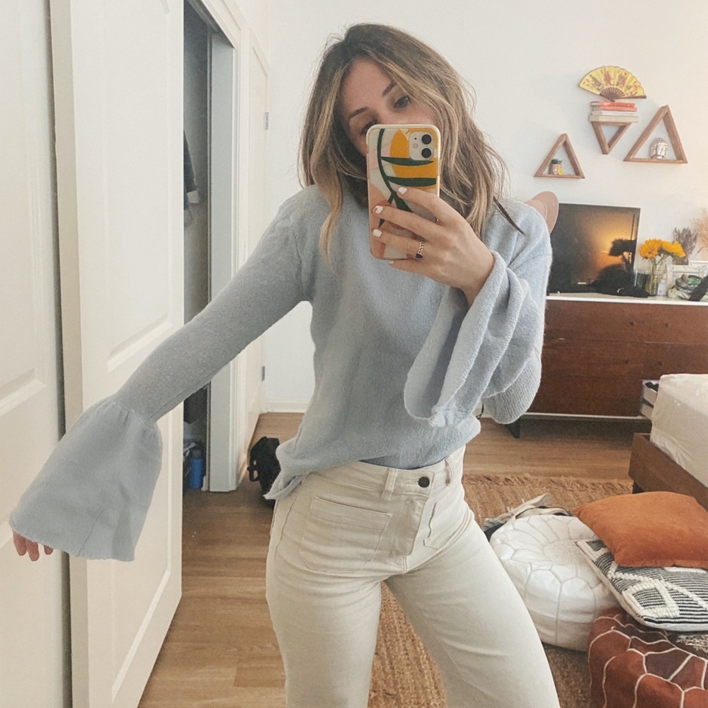 Baby blue crew neck sweater